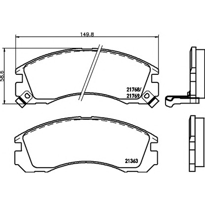 Photo Brake Pad Set, disc brake TEXTAR 2136304