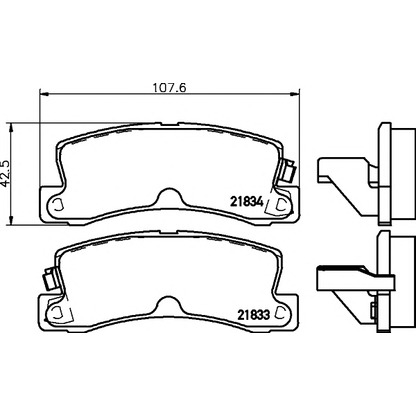 Photo Brake Pad Set, disc brake TEXTAR 2183301