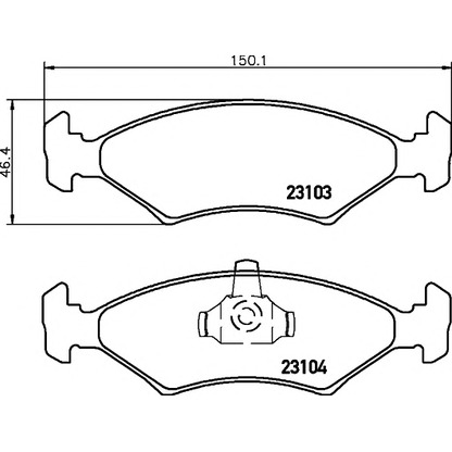 Photo Brake Pad Set, disc brake TEXTAR 2310301