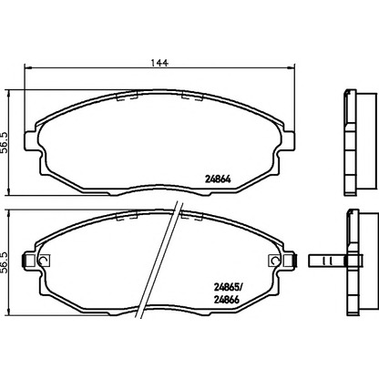 Photo Brake Pad Set, disc brake TEXTAR 2486401