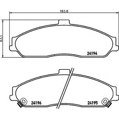 Photo Brake Pad Set, disc brake TEXTAR 2419401