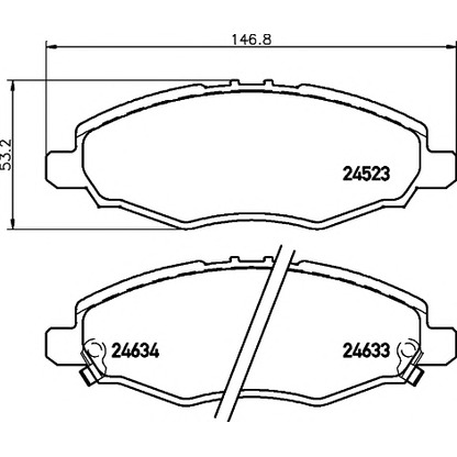 Photo Brake Pad Set, disc brake TEXTAR 2452301