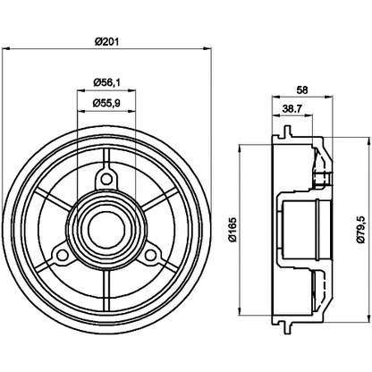 Photo Brake Drum TEXTAR 94014100