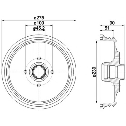 Photo Brake Drum TEXTAR 94018900