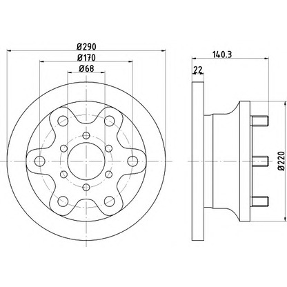 Photo Brake Disc TEXTAR 93095100