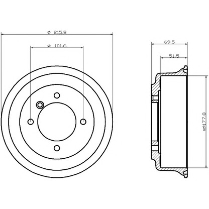 Photo Brake Drum TEXTAR 94014700