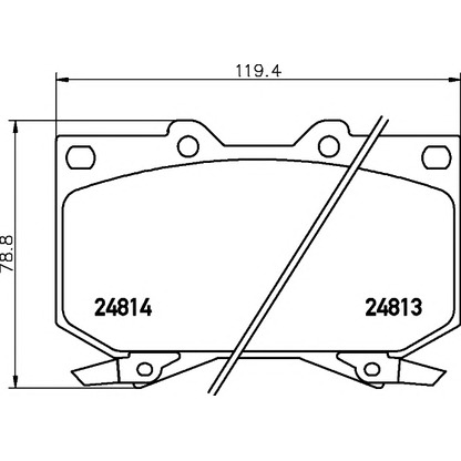 Photo Brake Pad Set, disc brake TEXTAR 2481301