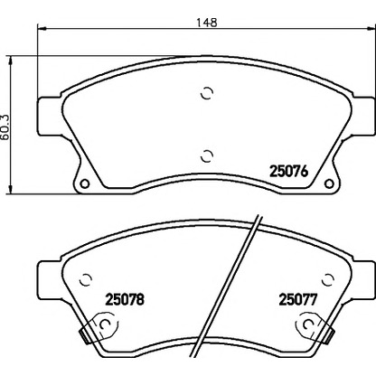 Photo Brake Pad Set, disc brake TEXTAR 2507601