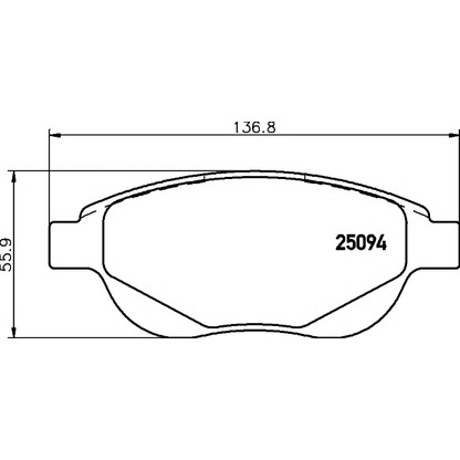 Photo Brake Pad Set, disc brake TEXTAR 2509401