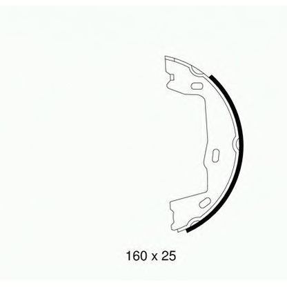 Photo Brake Shoe Set, parking brake TEXTAR 2610501