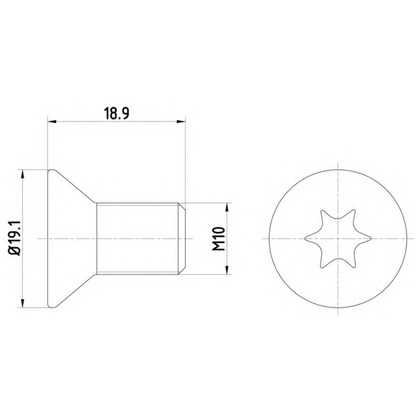 Photo Bolt, brake disc TEXTAR TPM0010