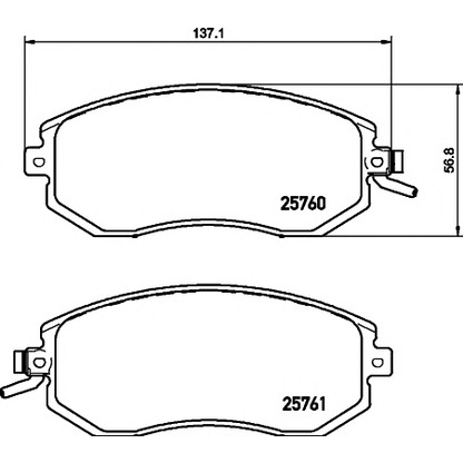 Photo Brake Pad Set, disc brake TEXTAR 2576001