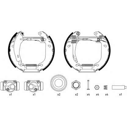 Photo Brake Shoe Set TEXTAR 84045201