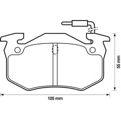 Photo Brake Pad Set, disc brake JURID 571302D