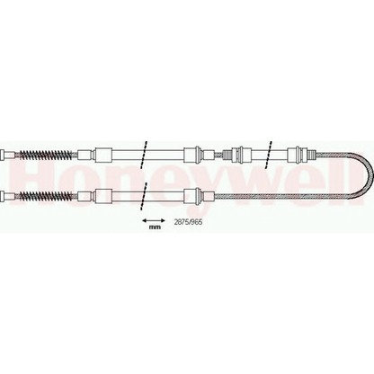 Foto Cable de accionamiento, freno de estacionamiento BENDIX 431186B