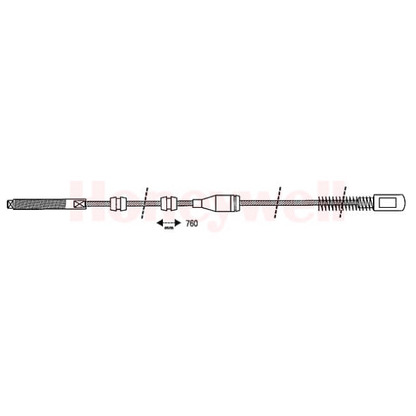 Foto Cable de accionamiento, freno de estacionamiento BENDIX 431190B