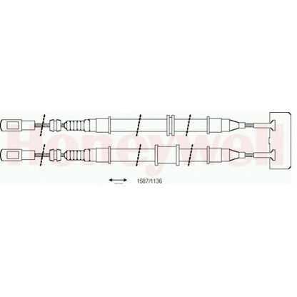 Foto Cable de accionamiento, freno de estacionamiento BENDIX 431231B