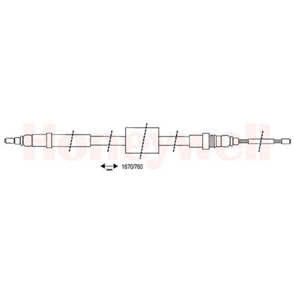 Foto Cable de accionamiento, freno de estacionamiento BENDIX 431271B