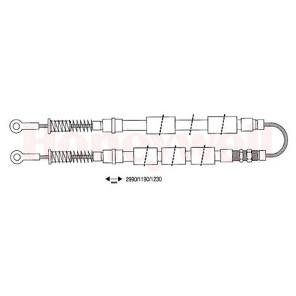 Photo Cable, parking brake BENDIX 432019B