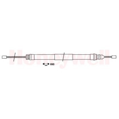 Photo Cable, parking brake BENDIX 432418B