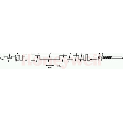 Foto Cable de accionamiento, freno de estacionamiento BENDIX 432835B