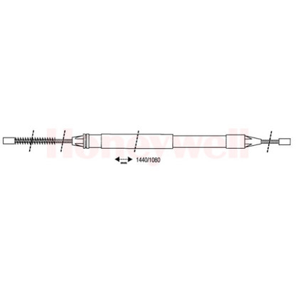 Photo Cable, parking brake BENDIX 432922B