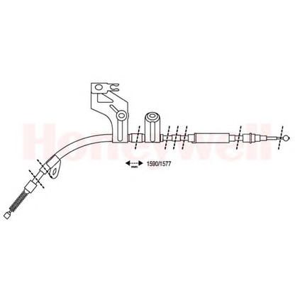 Photo Cable, parking brake BENDIX 432941B