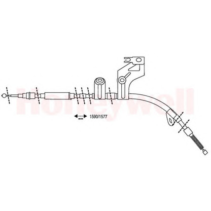 Photo Cable, parking brake BENDIX 432942B