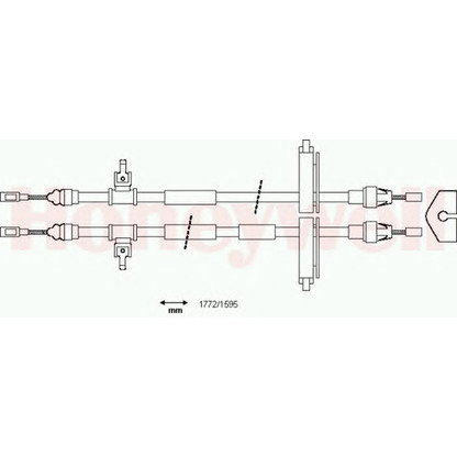 Photo Cable, parking brake BENDIX 433147B