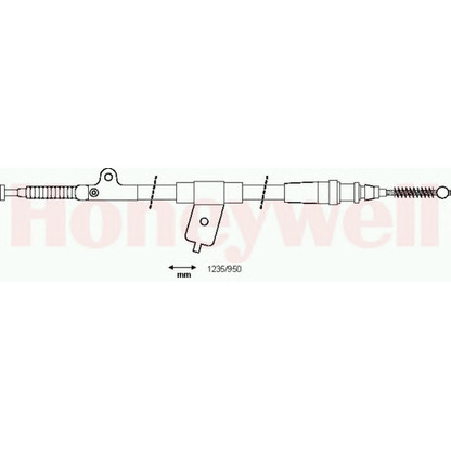 Foto Cable de accionamiento, freno de estacionamiento BENDIX 434366B