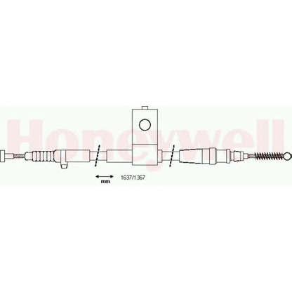 Photo Cable, parking brake BENDIX 434369B