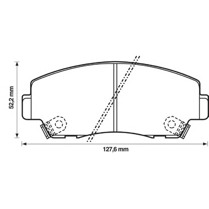 Photo Brake Pad Set, disc brake BENDIX 572279B