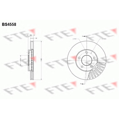 Фото Тормозной диск FTE BS4558