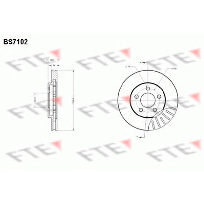 Foto Disco  freno FTE BS7102