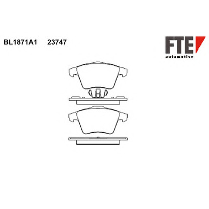 Photo Kit de plaquettes de frein, frein à disque FTE BL1871A1