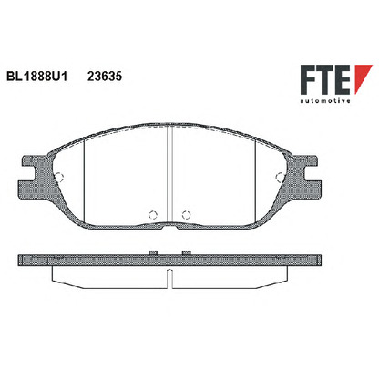 Foto Bremsbelagsatz, Scheibenbremse FTE BL1888U1