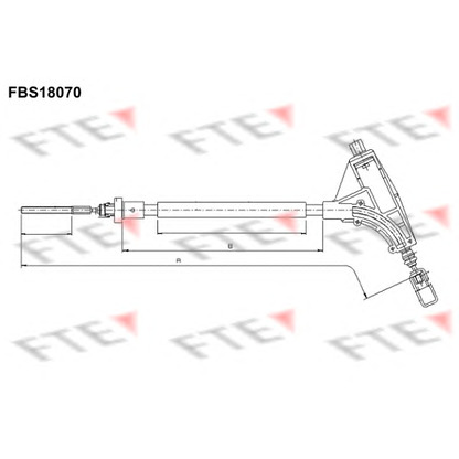 Photo Tirette à câble, frein de stationnement FTE FBS18070