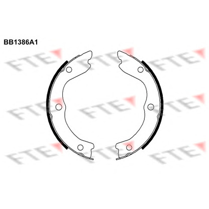 Photo Brake Shoe Set, parking brake FTE BB1386A1