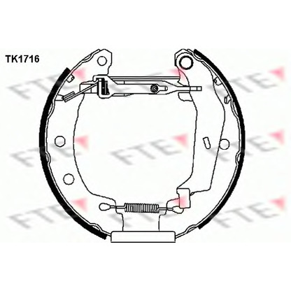 Zdjęcie Zestaw do hamulców, hamulce bębnowe FTE TK1716