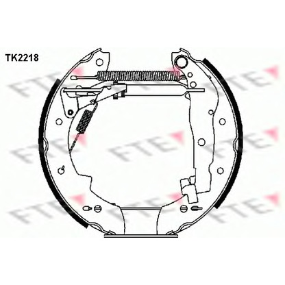 Zdjęcie Zesatw szczęk hamulcowych FTE TK2218