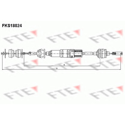 Foto Cable de accionamiento, accionamiento del embrague FTE FKS18024