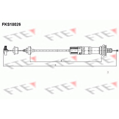 Foto Cable de accionamiento, accionamiento del embrague FTE FKS18026