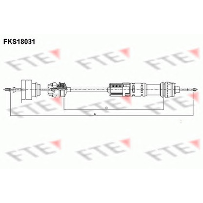 Foto Cable de accionamiento, accionamiento del embrague FTE FKS18031