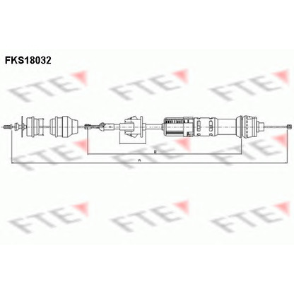 Foto Cable de accionamiento, accionamiento del embrague FTE FKS18032