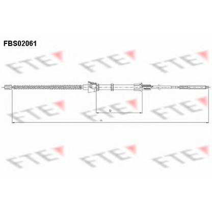 Foto Cable de accionamiento, freno de estacionamiento FTE FBS02061