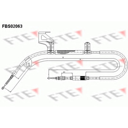 Foto Cable de accionamiento, freno de estacionamiento FTE FBS02063