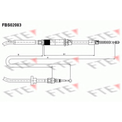 Foto Cable de accionamiento, freno de estacionamiento FTE FBS02083