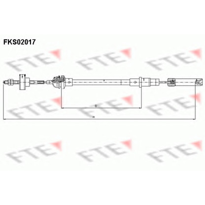 Photo Tirette à câble, commande d'embrayage FTE FKS02017