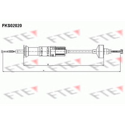 Foto Cable de accionamiento, accionamiento del embrague FTE FKS02020