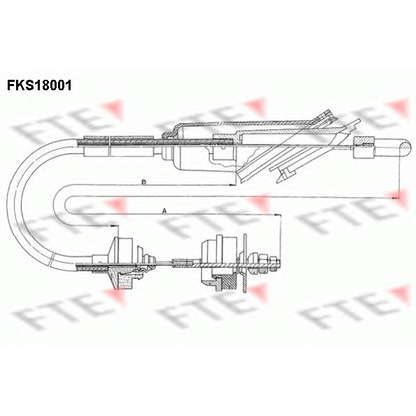 Foto Cable de accionamiento, accionamiento del embrague FTE FKS18001